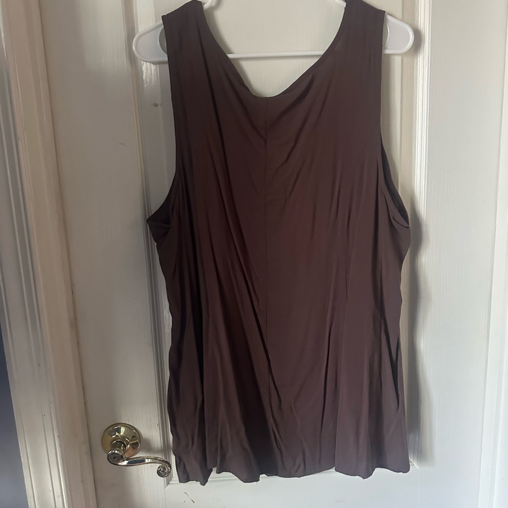 Torrid Chocolate Button-Front Tank Top - Picture 4 of 4